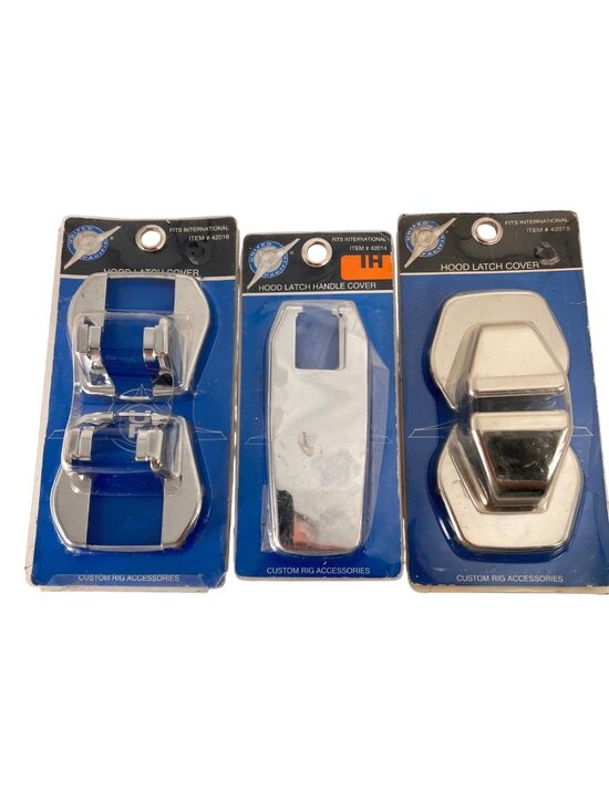 United Pacific Other - United Pacific Chrome Plastic Hood Latch & Base Cover Set International Trucks